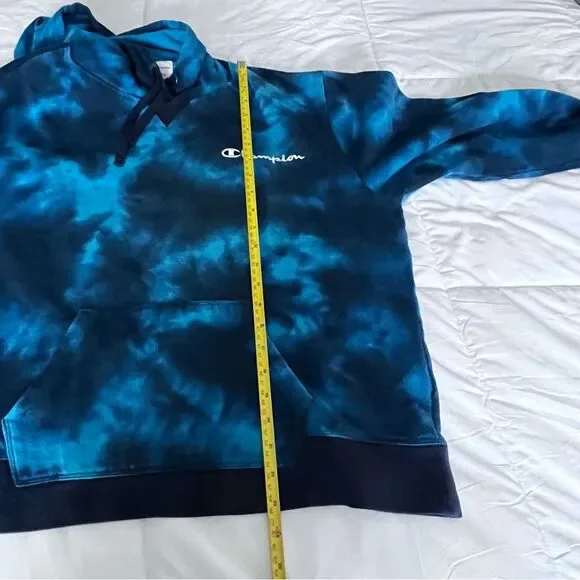 Champion Blue Tie-Dye Men's Women's Kids Hoodie size XXL - Picture 9 of 9